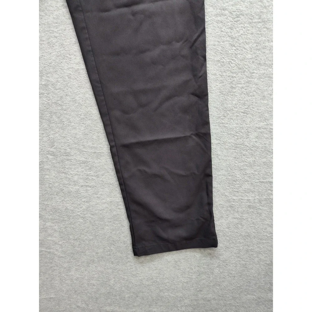 Haggar Men Pant‎ 32X32 Black Flat Front Slash Pockets Comfort Casual Trouser